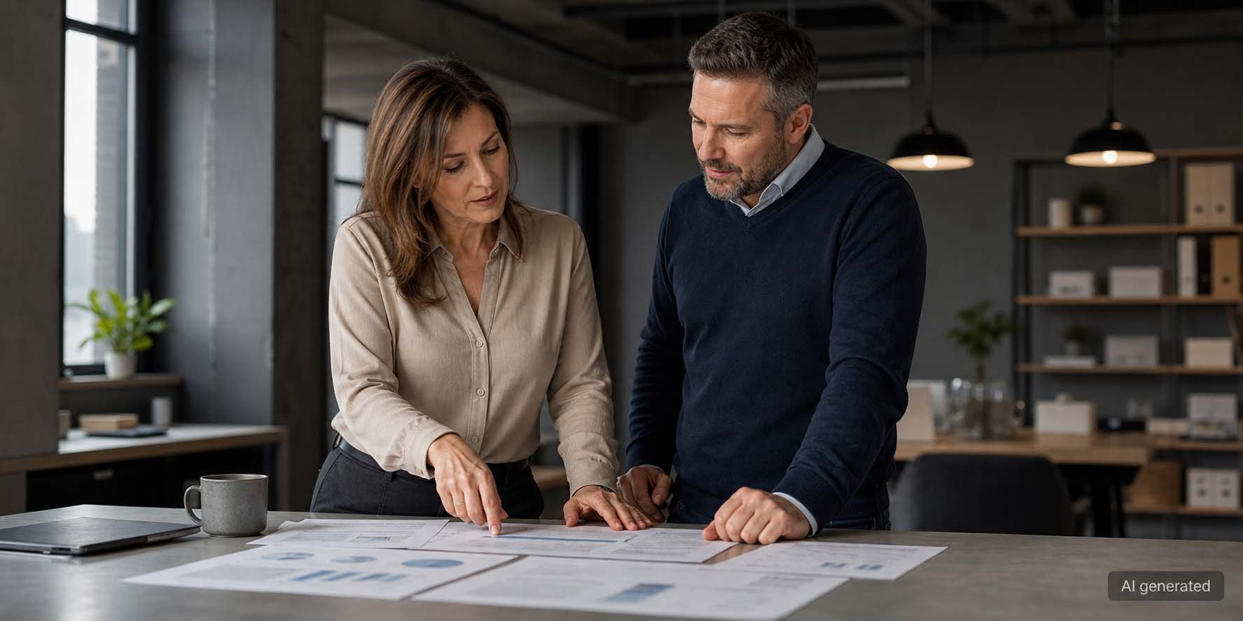 CFO und IT-Leitung besprechen den Business Case für die Ablösung teurer Altsysteme