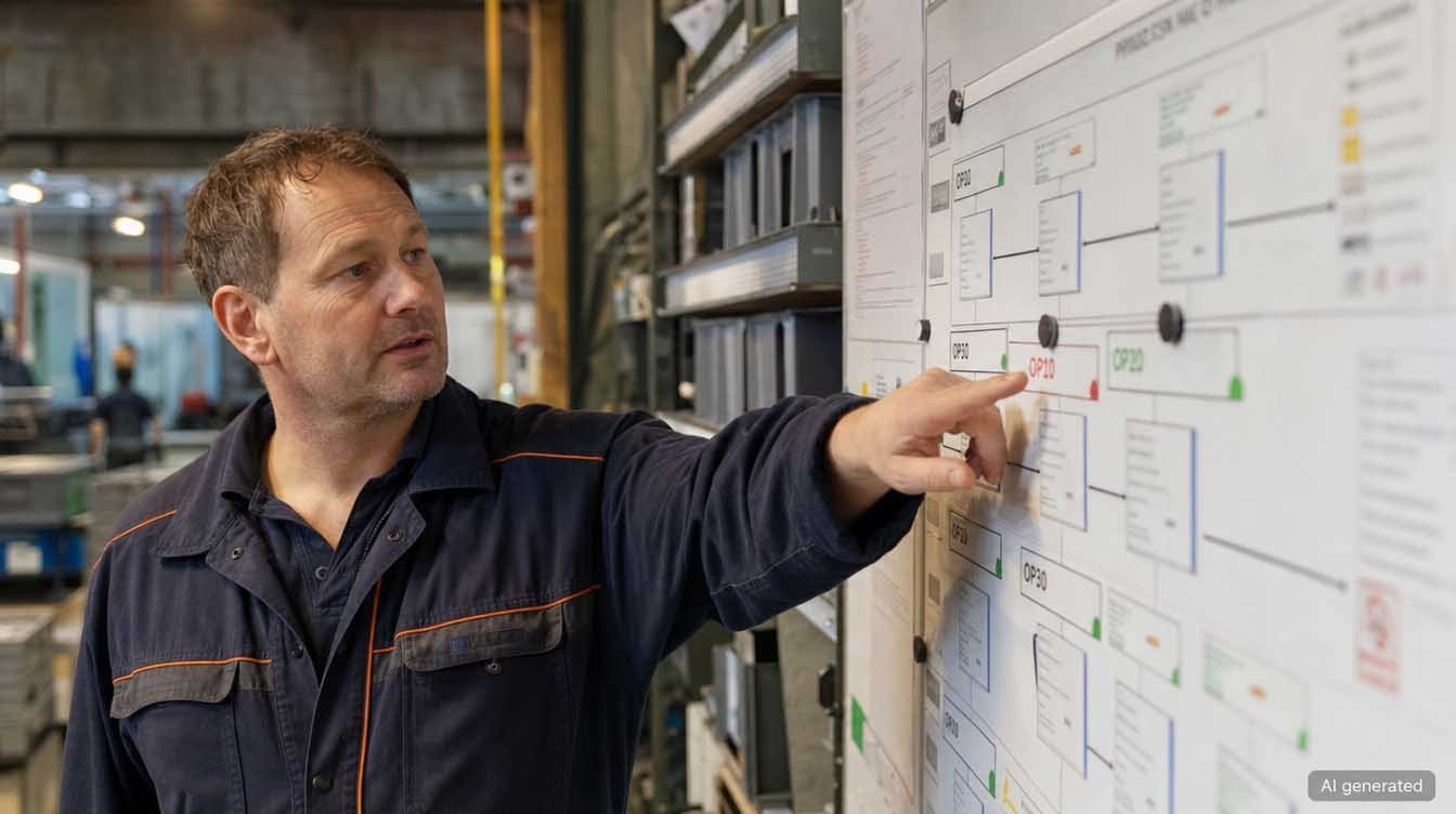 Prozesslandkarte eines Qualitätsmanagementsystems in der Fertigung
